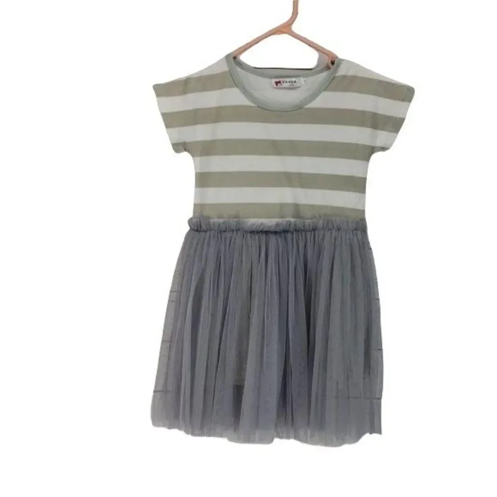 Vogue Fashion‎ Girls Gray Tulle Skirt Dress Size 5